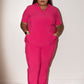 Plus Size Women's Raging Raspberry Scrub Pants