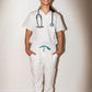 Men's Crisp White Scrub Top