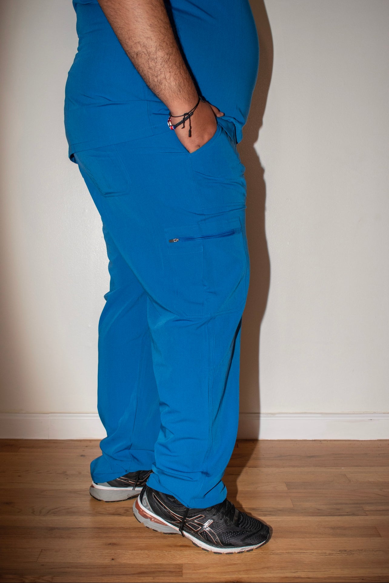 Plus Size Men's Royal Blue Scrub Pants