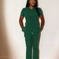 Women's Hunter Green Scrub Top