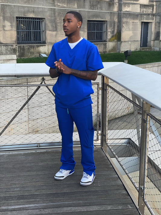 Men's Royal Blue Scrub Pants